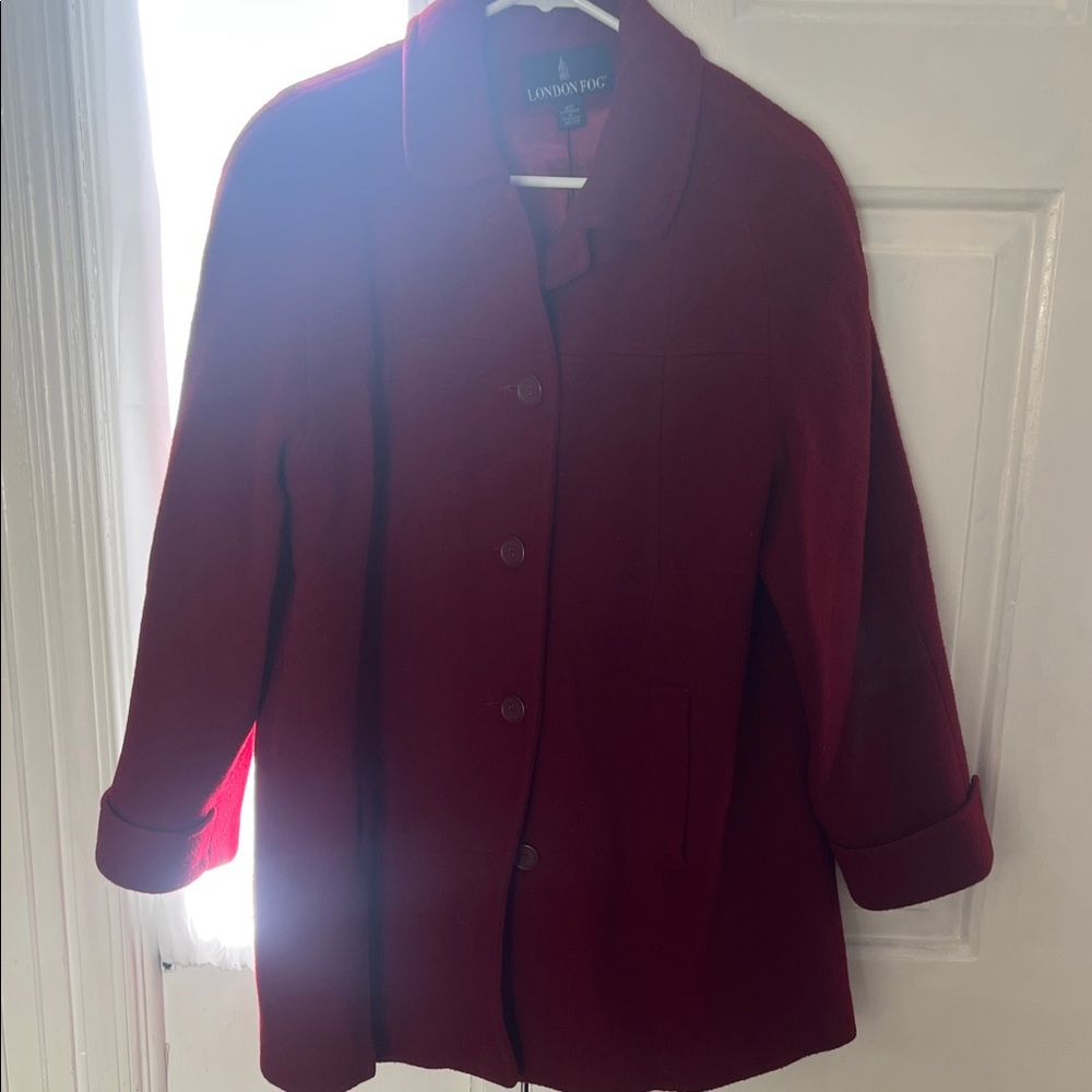 London fog Women's Classic Red Pea Coat
